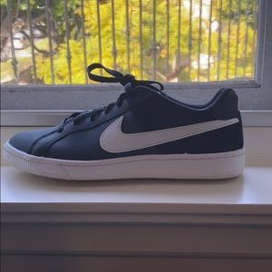Black Leather Nike Court Royales
